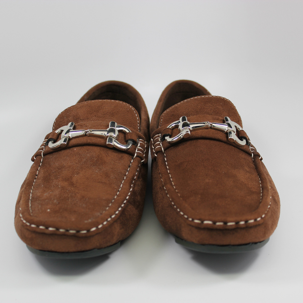 AMALI DRIVING LOAFER SHOES WITH SILVER BUCKLE - Picture 1 of 4
